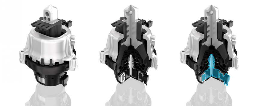 Vibracoustic active hydraulic motor mount systems reduce noise by up to 20dB and neutralize incoming vibrations